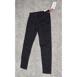 Girls Black Stretch Denim Leggings, Justice, size 10